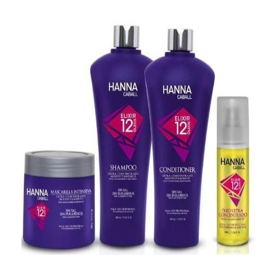 Combo 12 Oleos 400 Ml Hanna Caball Multivitamínico 