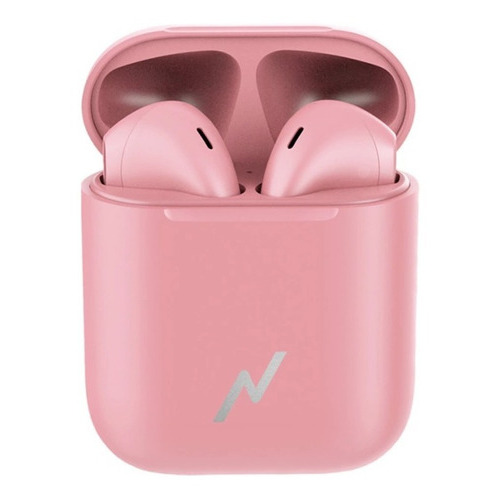 Auricular Bluetooth5.0 Tactil Con Micrófono Estuche Cargador Color Rosa