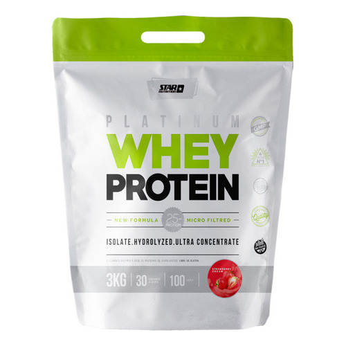 Suplemento en polvo Star Nutrition  Platinum Platinum Whey Protein proteínas sabor frutilla en sachet de 3000mL