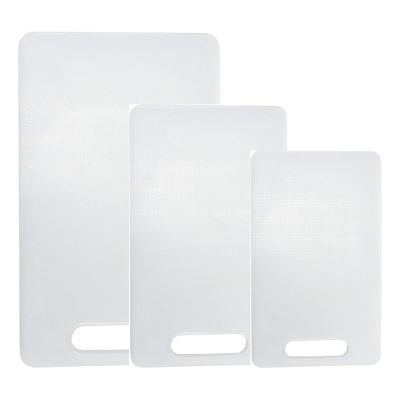  Set X 3 Tablas Blanca Cocina Para Picar Cortar En Pvc Tabla