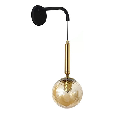 Aplique Pendant Ambar Apto Led E27 Con Mensula Luz Desing Ámbar