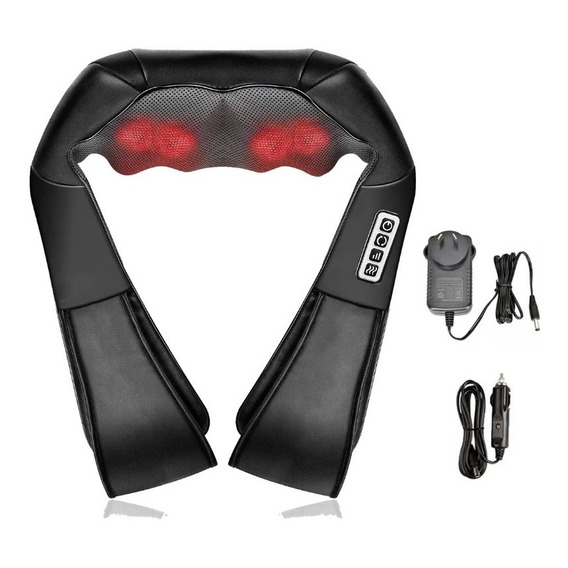 Masajeador De Cuello Troter Cervical Shiatsu 8 Nodos Lumbar Espalda Color Negro Newtek Portatil Pies Psoas Maquina Masajeadores Corporales Anticelulitis Electrico Terapia Calor Rehablitacion Lesiones