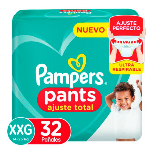 Pañales Pampers Pants Ajuste Total Hipoalergenico Xxg 32un Género Sin género Tamaño XXG