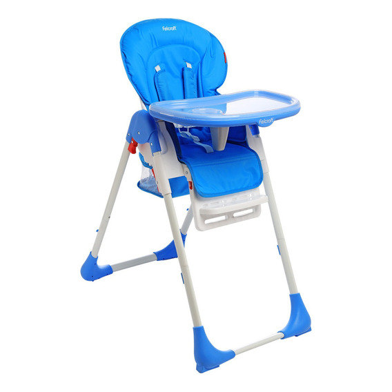 Silla De Comer Bebe Plegable Reclinable Alturas Color Celeste Color