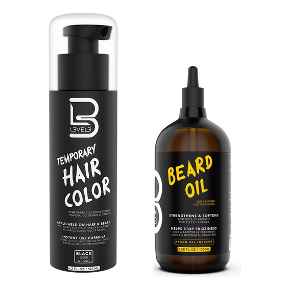 Aceite Para Barba Argan Oil + Tintetemporary Black Level3