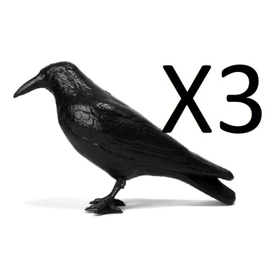 Ahuyenta Espanta Palomas Raven X 3 Unidades El Cuervo Negro