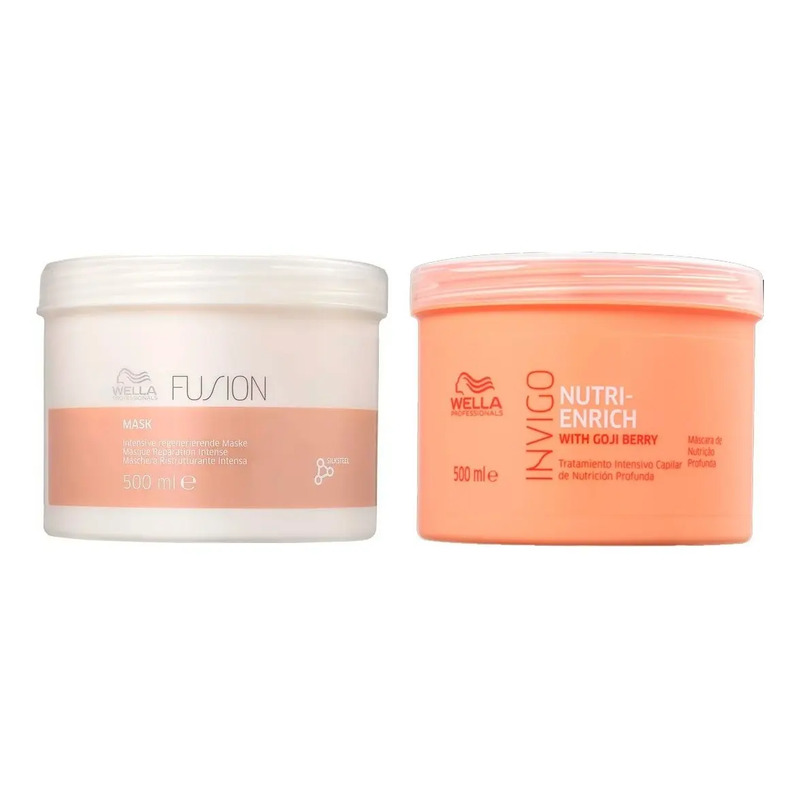 Kit 2 Máscaras Wella Professionals Fusion e Invigo Nutri-Enrich 500ml