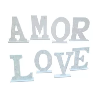 Palabra Amor/love. Blanco. Decoracion. Boda
