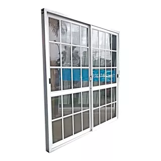 Puerta Ventana Balcon Aluminio 240x200 Vidrio Repartido 