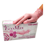 Guantes De Nitrilo Rosados. Caja X 100 Unds.