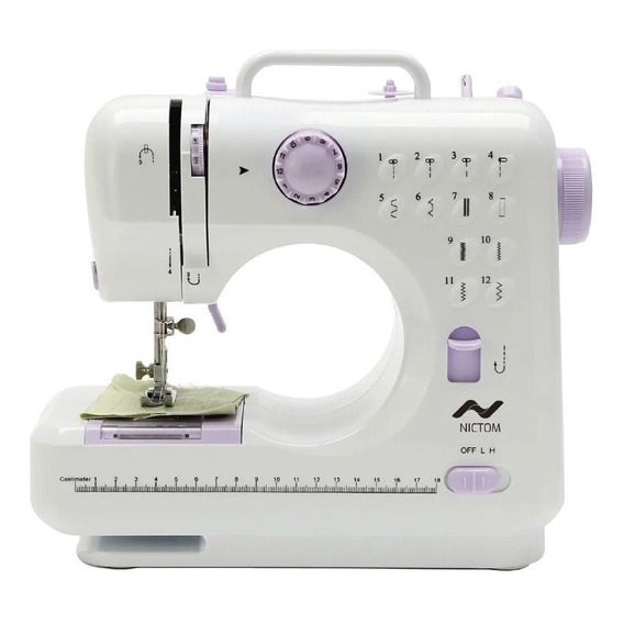 Máquina de coser recta Nictom MC02 portable blanca 220V