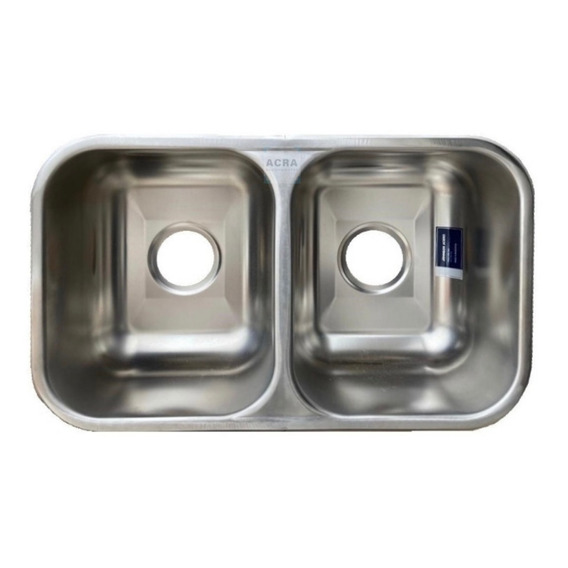 Pileta Doble Acero Inox Johnson Embutir Pegar 59x34x18 Acra 