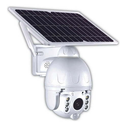 Camara De Seguridad Smart Solar Wifi Full Hd Ip66 Exterior Color Blanco