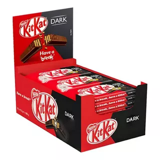 Chocolate Kit Kat Dark 41,5g Caixa C/24 Unidades