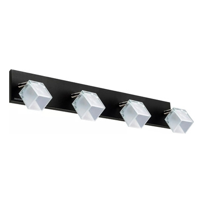 Aplique Plafon 4 Luces Apto Led G9 Negro Luz Desing A704