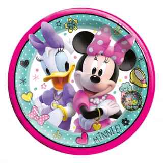 24 Platos Pasteleros Personajes Fiesta Carton Cumpleaños Color Minnie Mouse Mimi
