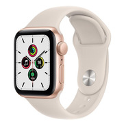 Apple Watch Se (gps + Cellular, 40mm) - Caja De Aluminio Color Oro - Correa Deportiva Blanco Estelar