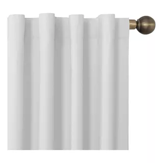 Cortinas Blackout Textil 2 Paños 140x220cm Blanca Vip Color Blanco Tiza