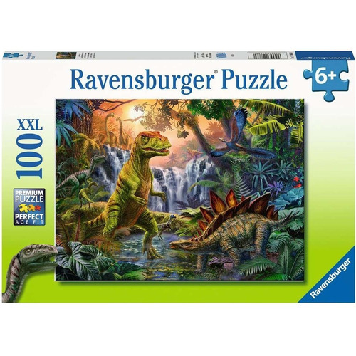 Rompecabezas Ravensburger Oasis De Dinosaurios 100 Piezas XXL 6+