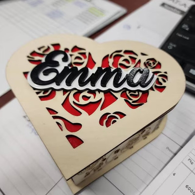 Caja Corazón Tapa Mdf 3mm 