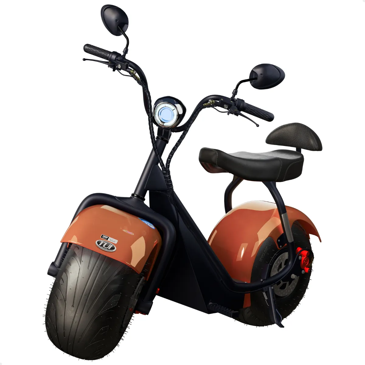Scooter Elétrica 1000w Tui 2 Lugares Autonomia 60km Sem Cnh Cor Bronze