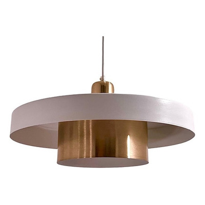 Colgante Ema 40cm Apto Led Deco Moderno Blanco Cobre Lmp