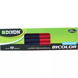 1 Caja De Lapiz Bicolor Grueso Dixon 2200 Hexag