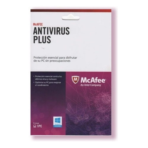  Antivirus Mcafee Plus Tarjeta Activacion Bxmav1yrsmspn 1 Yr