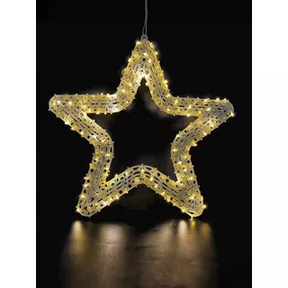 Estrella Con Luces Figura Estrella 120led Luces Brillantes Color De Las Luces Blanco Cálido