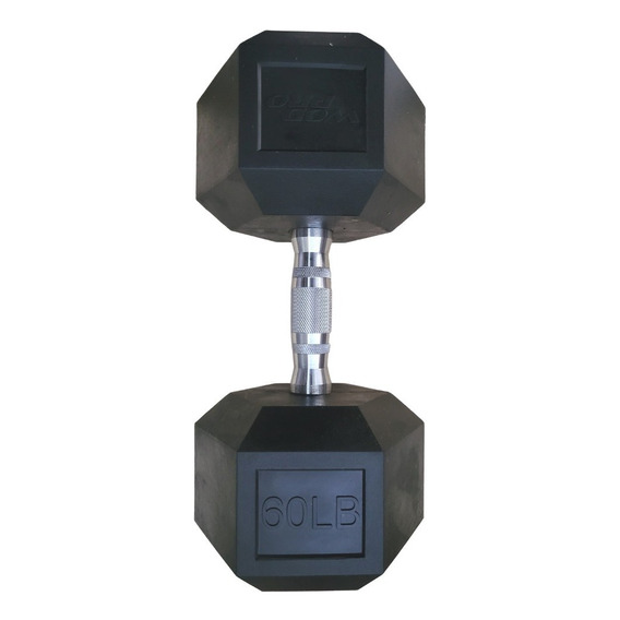 Mancuerna Hexagonal 60 Libras Gym Crossfit Cromada