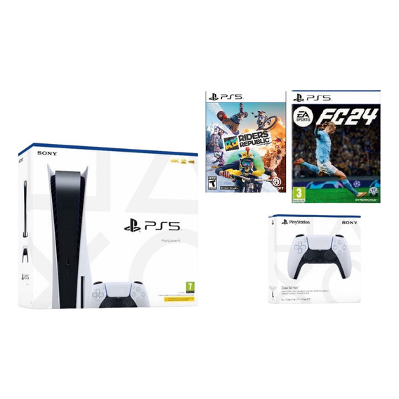 Playstation 5 Con Lectora + Fifa 2024+ Accesorios