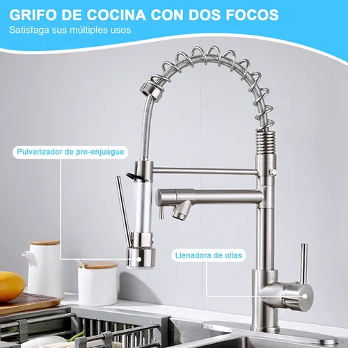 Grifos de cocina con dos salidas best sale