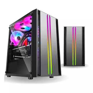 Gabinete Gamer Bg-043 Hellix Preto Bluecase Acrílico Led Rgb