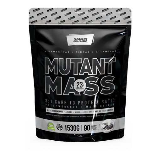 Suplemento en polvo Star Nutrition  Mutant Mass proteínas sabor cookies & cream en doypack de 1.53kg