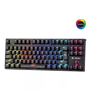 Teclado Mecánico Gaming Xgk-913 Usb Rgb X-micro Pc-x-box-ps4 Color Del Teclado Negro Idioma Español Latinoamérica