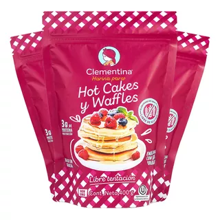 Harina Sin Gluten Para Waffles/hotcakes Clementina - 3 Cajas