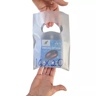 Sacola Boca Vazada - Transparente Fosca - Pacote 1 Kg