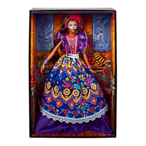 Mattel Muñeca Barbie Dia De Muertos 2022 Vestido Tradicional