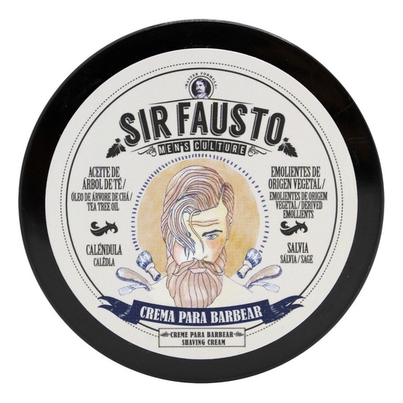 Bálsamo para barba Sir Fausto Crema Para Afeitar fragancia natural de 50mL