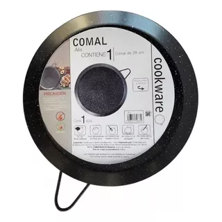Comal Cookware 28cm Antiadherente Para Induccion Magnetica Color Negro