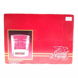 Cristal D'arques France Jogo 6 Copos Gravado 30cl=13 1/2oz 