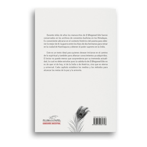 Bhagavad Gita, El El Canto Del Señor, de J. Roviralta Borrell. Editorial Pluma y Papel, edición 1 en español, 2021