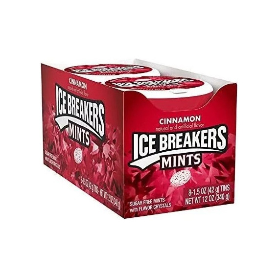 Ice Breakers Cinnamon Flavored Sugar Free Breath Mints, Bul