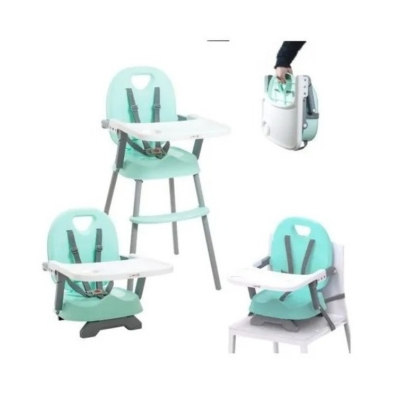 Silla De Comer Bebe 3 En 1 Love 660 Convertible Booster Color Verde Silla Convertible