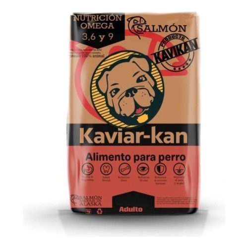 Alimento Kaviar Kan para perro adulto todos los tamaños sabor salmón en bolsa de 20kg