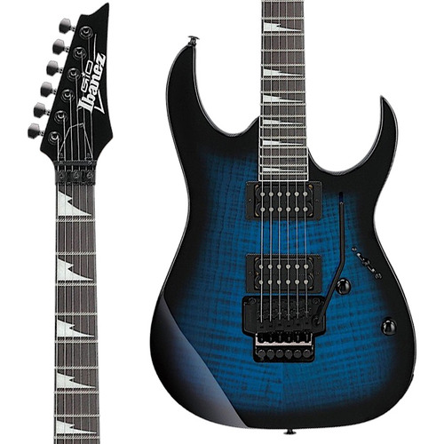 Guitarra Ibanez GRG320fa Tbs Grg-320 Fa Grg 320 Fa, color azul transparente, rayos de sol, diapasón en forma de corazón morado, material de diapasón para la mano derecha
