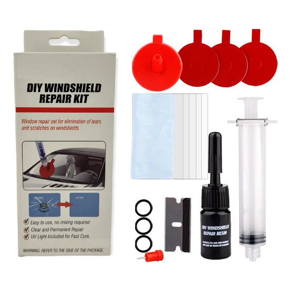 Kit Reparación Parabrisa Auto Removedor Trizaduras Vidrio Furgon Reparador Piquete Parabrisas Camioneta Marinshop