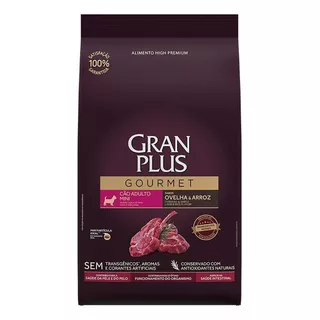 Ração Para Cães Adulto Mini Gourmet Ovelha 15kg Gran Plus