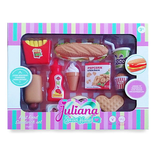 Set Fast Food Sandwich Encastre Juliana Sisjul044 Color
