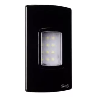 Iluminação Luminária Preta De Emergência Embutir 100 Lumens Cor Preto 110v/220v